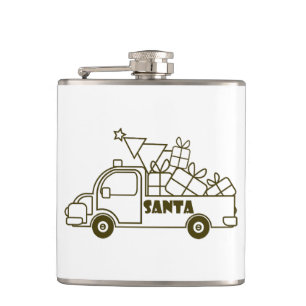 Flasques Aperçu camion de Noël Père Noël vue côté voiture