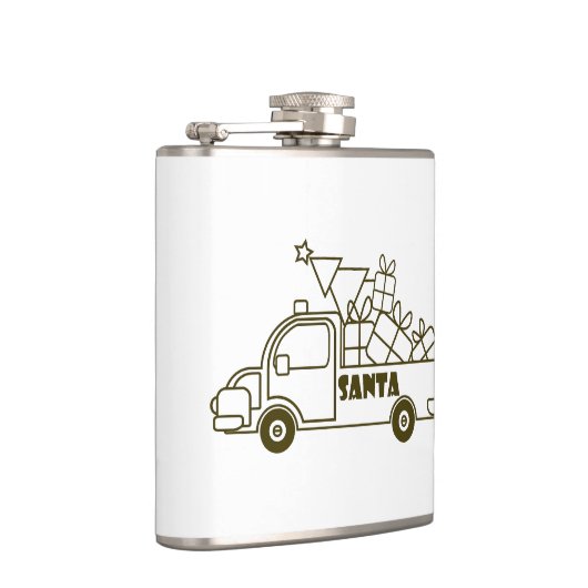 Flasques Aperçu camion de Noël Père Noël vue côté voiture (Droite)