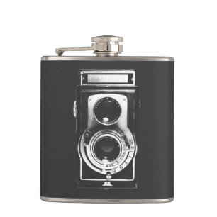 Flasques Appareil-photo vintage de b&w