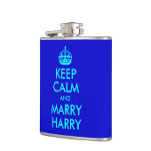 Flasques Aqua Keep Calm et Marry Harry (Gauche)