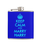 Flasques Aqua Keep Calm et Marry Harry (Devant)