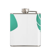 Flasques Aqua Nautilus Shell avec monogramme personnalisé (Dos)