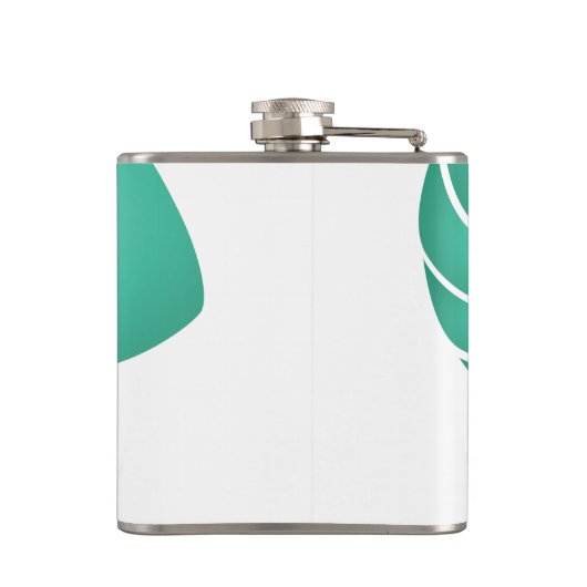 Flasques Aqua Nautilus Shell avec monogramme personnalisé (Dos)