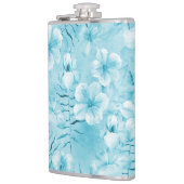 Flasques Aqua tropical Orchidées blanches Hibiscus Floral (Gauche)