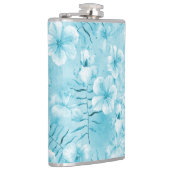 Flasques Aqua tropical Orchidées blanches Hibiscus Floral (Droite)