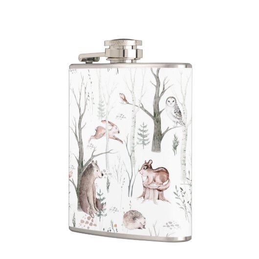 Flasques Aquarelle Animaux forestiers (Gauche)