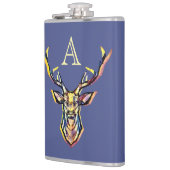 Flasques Aquarelle colorée Deer Head Art (Gauche)