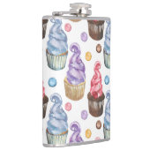 Flasques Aquarelle cupcakes colorés (Droite)