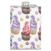 Flasques Aquarelle cupcakes colorés (Dos)