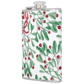 Flasques Aquarelle de Noël Rustique Mistletoe (Gauche)