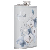 Flasques Aquarelle d'hiver Monogramme floral personnalisé (Droite)