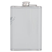 Flasques Aquarelle d'hiver Monogramme floral personnalisé (Dos)