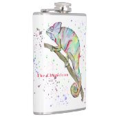 Flasques Aquarelle drôle caméléon (Droite)