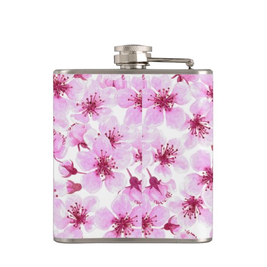 Flasques Aquarelle en fleurs de cerisier (Dos)