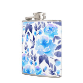 Flasques Aquarelle fleurs bleues 2 (Gauche)