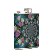 Flasques Aquarelle florale de pivoine rose blanc (Droite)