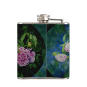 Flasques Aquarelle florale de pivoine rose blanc (Dos)