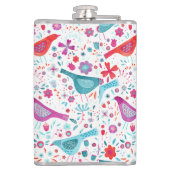 Flasques Aquarelle florale des oiseaux (Dos)