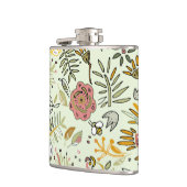 Flasques Aquarelle Florale Fleurs d'abeille Élégante Modern (Gauche)