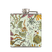 Flasques Aquarelle Florale Fleurs d'abeille Élégante Modern (Dos)