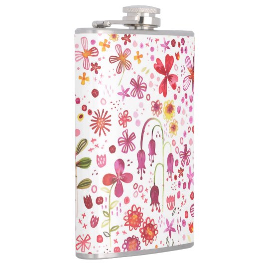 Flasques Aquarelle florale moderne (Droite)