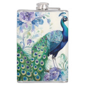 Flasques Aquarelle florale Peacock (Dos)