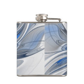 Flasques Aquarelle gris bleu Abstrait Fractal Art Flower (Dos)