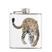 Flasques aquarelle léopard jungle chat peint vert animal (Devant)