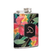 Flasques Aquarelle luxuriante Monogramme floral (Droite)