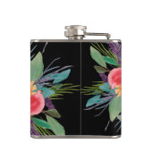 Flasques Aquarelle luxuriante Monogramme floral (Dos)