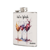 Flasques Aquarelle mignonne amusante juste un peu de vin No (Gauche)