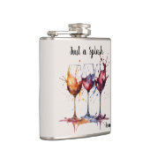 Flasques Aquarelle mignonne amusante juste un peu de vin No (Droite)