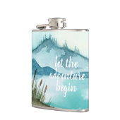 Flasques Aquarelle moderne Nature Commençons l'aventure (Gauche)