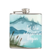 Flasques Aquarelle moderne Nature Commençons l'aventure (Devant)