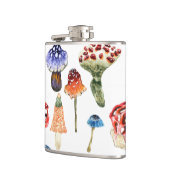 Flasques Aquarelle motif avec champignons colorés (Gauche)