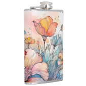 Flasques Aquarelle Motif de fleurs (Droite)