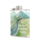 Flasques Aquarelle Nature Commençons la prochaine aventure (Gauche)