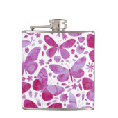 Flasques Aquarelle papillon rose (Devant)