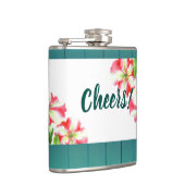 Flasques Aquarelle Pétunias rose et blanc (Droite)