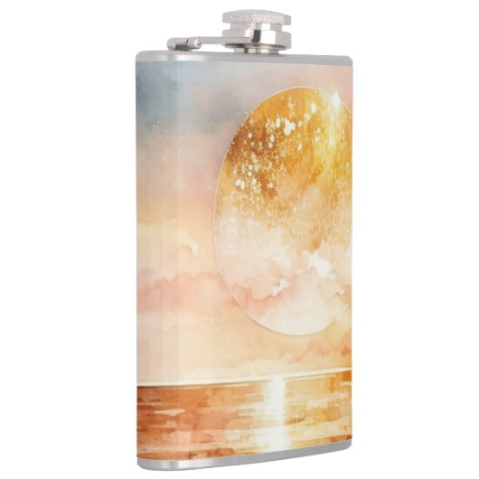 Flasques Aquarelle Plage Design 1 (Droite)