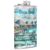 Flasques Aquarelle Polynésie française Bora Bora Serenity | (Droite)