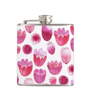 Flasques Aquarelle rose florale