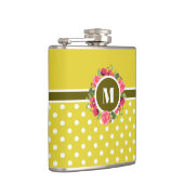 Flasques Aquarelle Roses roses Rouges Poppies Rouges Monogr (Droite)