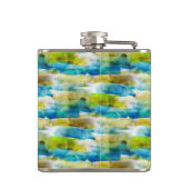 Flasques Aquarelle vert abstrait, bleu (Dos)