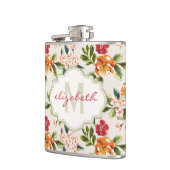 Flasques Aquarelle Vintage de Monogramme (Gauche)