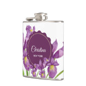 Flasques Aquarelle violet Iris illustration botanique (Gauche)