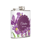 Flasques Aquarelle violet Iris illustration botanique (Droite)