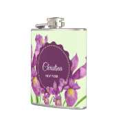 Flasques Aquarelle violet Iris illustration botanique (Gauche)