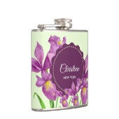 Flasques Aquarelle violet Iris illustration botanique (Droite)