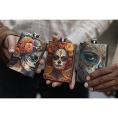 Flasques Aquarelle vive Dia de los Muertos Catrina